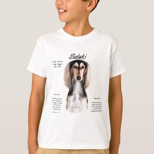 T-shirt Conception de l'histoire de Saluki (Devant)