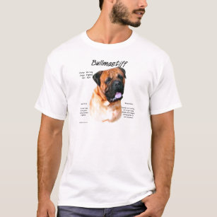 T-shirt Conception de l'historique Bullmastiff (rouge)