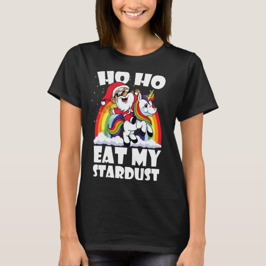 T-shirt Conception de licorne arc-en-ciel (Devant)