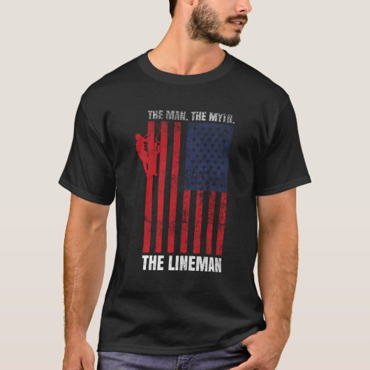 T-shirt Conception De Linéaire Électrique Pour Lineworker (Devant)