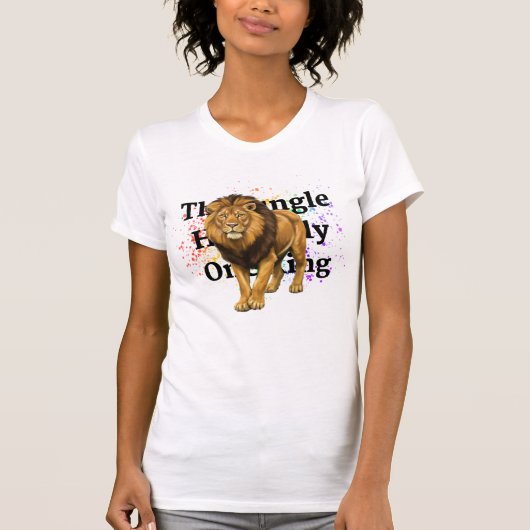 T-shirt conception de lion (Devant)