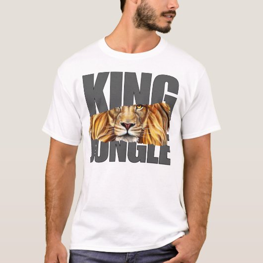 T-shirt conception de lion (Devant)