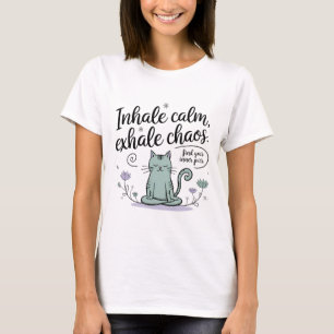 T-shirt Conception de livre de croquis de chat de méditati