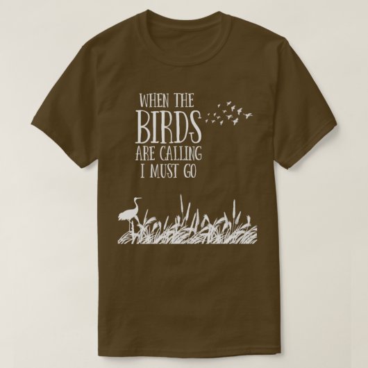 T-shirt Conception de l'observation des oiseaux quand les  (Design devant)