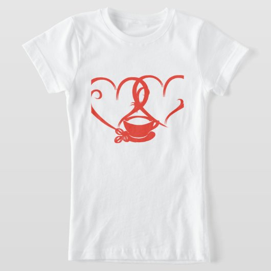 T-Shirt Conception de logo de café romantique (Poser)
