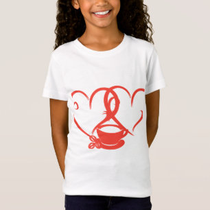 T-Shirt Conception de logo de café romantique