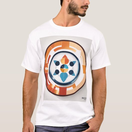 T-shirt Conception de logo de cercle technologique géométr (Devant)