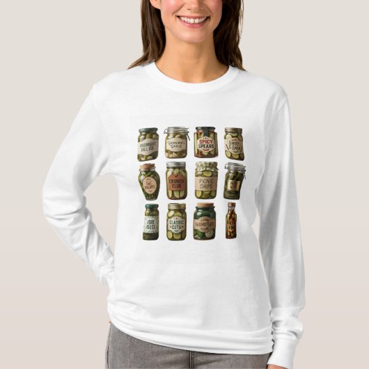 T-shirt Conception de logo de marque de pickles personnali (Devant)