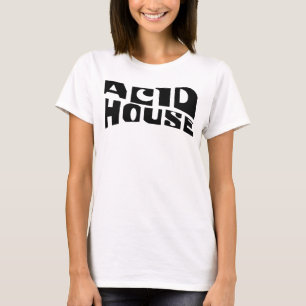 T-shirt conception de logo de musique Acid House