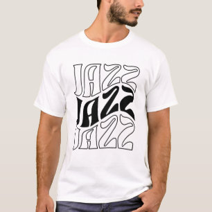 T-shirt conception de logo de musique jazz gras.