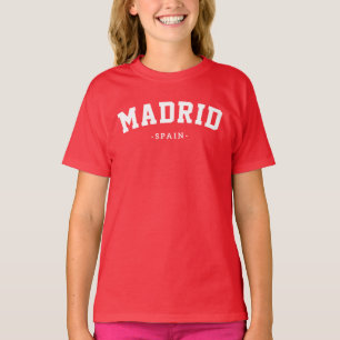 T-shirt conception de logo de ville capitale Madrid Espagn