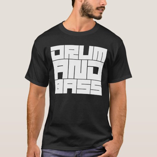 T-shirt conception de logo Drum and Bass (Devant)