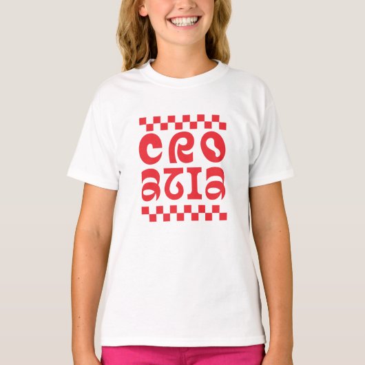 T-shirt conception de logo du pays Croatie (Devant)