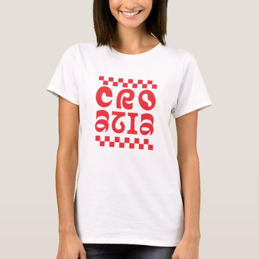 T-shirt conception de logo du pays Croatie (Devant)
