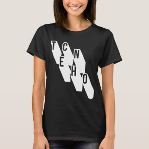 T-shirt conception de logo géométrique musique techno