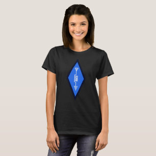 T-shirt Conception de logo radio HAM – Symbole bleu