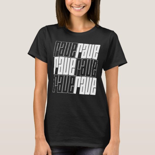 T-shirt conception de logo rave (Devant)