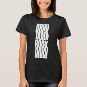 T-shirt Conception de logo rock and roll gras et ondulé T-