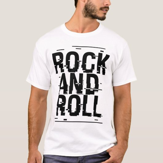 T-shirt Conception de logo typographique Rock and Roll (Devant)