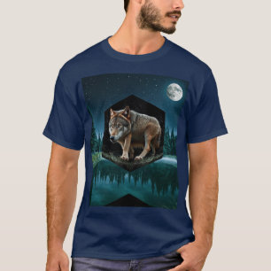 T-shirt Conception de loup inhabituelle
