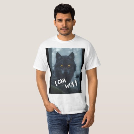 T-shirt (conception de loup solitaire) (Devant entier)