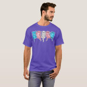 T-shirt Conception de loutre de drapeau trans pour les per (Devant entier)