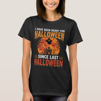 T-shirt Conception de lune de fantôme de maison hantée drô