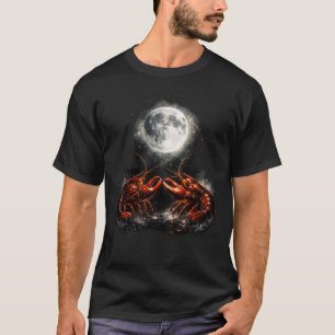 T-shirt Conception de lune de homard amoureux d'océan Anim
