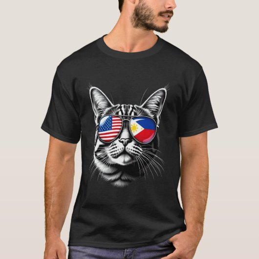 T-shirt Conception de lunettes de soleil pour chat Philipp (Devant)