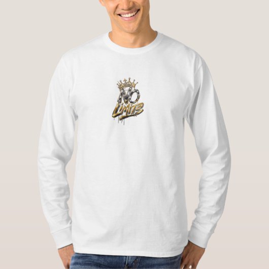 T-shirt Conception de luxe Couronne d'Or Sans Limites (Devant)