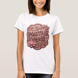 T-shirt Conception de maillot Bold Gold VIBES POSITIVES
