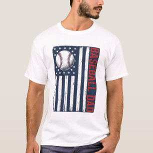 T-shirt Conception de maillot de drapeau de papa de baseba