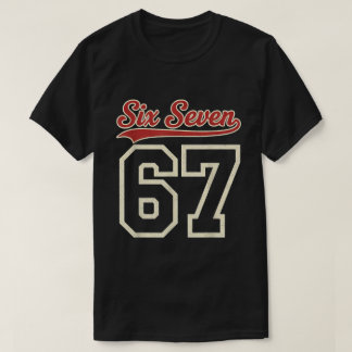 T-shirt Conception de maillot vintage Six Seven 67