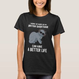 T-shirt Conception de maman de chat British Shorthair