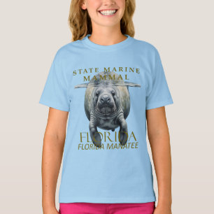 T-shirt Conception de mammifère marin de Floride Lamantin