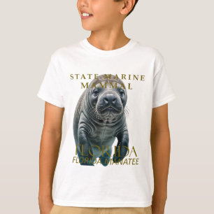 T-shirt Conception de mammifère marin de Floride Lamantin