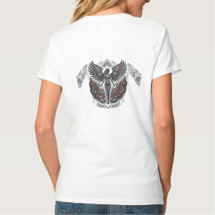 T-shirt Conception de mandala floral aux ailes d'ange bohè