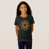 T-Shirt Conception de mandala unique doré-95747 (Devant entier)