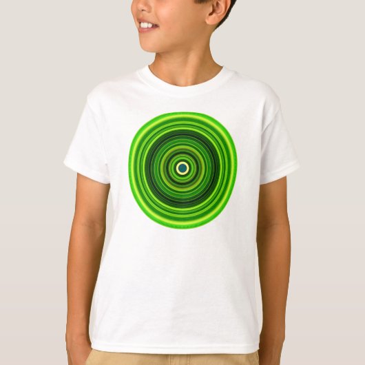 T-shirt Conception de Mandala vert géométrique (Devant)
