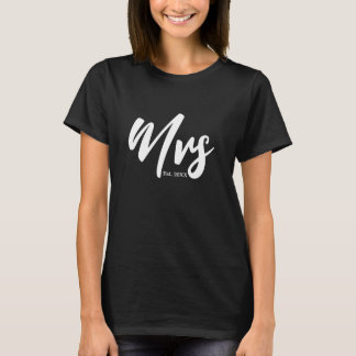 T-shirt Conception de mariage personnalisée pour Mme Est a