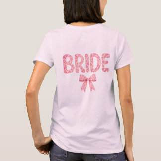 T-shirt Conception de mariée - Léo - Nœud - rose - Enterre