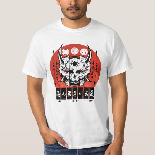 T-shirt Conception de Masque Oni Japonais (Devant)