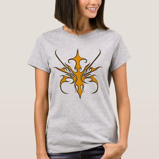T-shirt Conception de Masque Tribal - Orange (Devant)