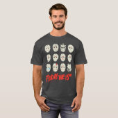 T-shirt Conception de masques d'Halloween Vendredi 13 amis (Devant entier)