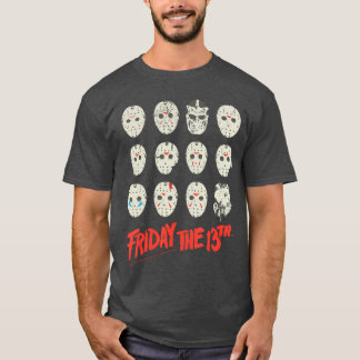 T-shirt Conception de masques d'Halloween Vendredi 13 amis