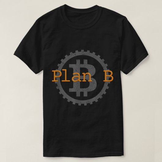 T-shirt Conception de matériel Bitcoin Plan B (Design devant)