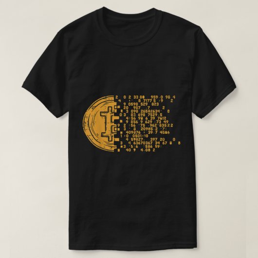 T-shirt Conception de matrice Bitcoin numérique (Design devant)