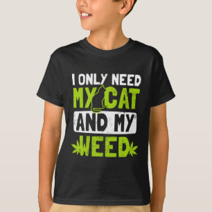 T-shirt Conception De Mauvaises Herbes De Chat Besoin Uniq
