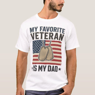 T-shirt Conception de médailles patriotiques pour papa vét