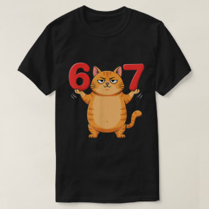 T-shirt Conception de mème de chat mignon 67